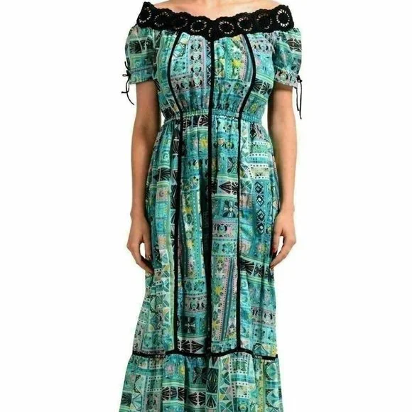 chinese dress ladies Blue Sleeveless Maxi Dress  Maison-B-More Global Store